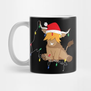 Cute Highland Cow Christmas Mug